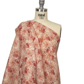 Pink, Red and Gray Packed Florals Lightweight Linen Woven Pink, Red and Gray Packed Florals Lightweight Linen Woven