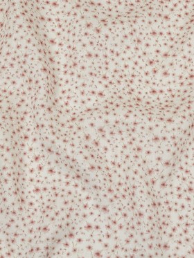 Pink and White Fluttering Flowers Medium Weight Linen Woven Pink and White Fluttering Flowers Medium Weight Linen Woven