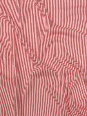 Bubblegum and White Candy Striped Cotton and Rayon Jersey Bubblegum and White Candy Striped Cotton and Rayon Jersey