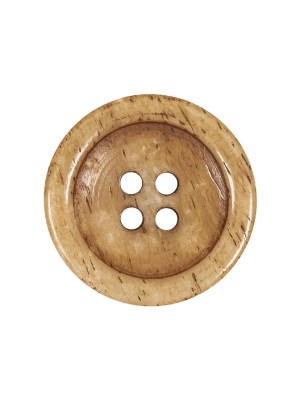 Light Natural 4-Hole Plastic Dish Button – 36L/23mm Light Natural 4-Hole Plastic Dish Button – 36L/23mm