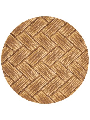 Light Wood Basketweave Shank Back Plastic Button – 44L/28mm Light Wood Basketweave Shank Back Plastic Button – 44L/28mm