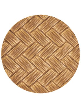 Light Wood Basketweave Shank Back Plastic Button – 44L/28mm Light Wood Basketweave Shank Back Plastic Button – 44L/28mm
