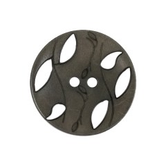 Olive Green Vines and Leaf Cutouts 2-Hole Plastic Button – 40L/25.5mm Olive Green Vines and Leaf Cutouts 2-Hole Plastic Button – 40L/25.5mm