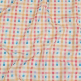 Pastel Yellow, Blue and Pink Little Checks UV Protective Compression Swimwear Tricot with Aloe Vera Microcapsules Pastel Yellow, Blue and Pink Little Checks UV Protective Compression Swimwear Tricot with Aloe Vera Microcapsules
