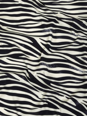 Black and Cream Zebra Stripes UV Protective Compression Swimwear Tricot with Aloe Vera Microcapsules Black and Cream Zebra Stripes UV Protective Compression Swimwear Tricot with Aloe Vera Microcapsules