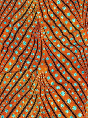 Orange, Espresso and Teal Art Deco Feathers UV Protective Compression Swimwear Tricot with Aloe Vera Microcapsules Orange, Espresso and Teal Art Deco Feathers UV Protective Compression Swimwear Tricot with Aloe Vera Microcapsules