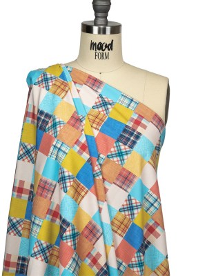 Compression Swimwear Tricot, UV Protective with Aloe Vera Microcapsules – Yellow, Orange and Blue Madras – Caye Collection Compression Swimwear Tricot, UV Protective with Aloe Vera Microcapsules – Yellow, Orange and Blue Madras – Caye Collection