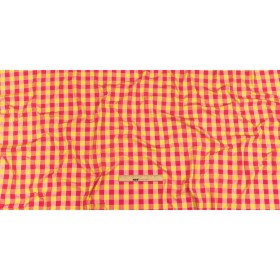 Hot Pink and Yellow Checks UV Protective Compression Swimwear Tricot with Aloe Vera Microcapsules Hot Pink and Yellow Checks UV Protective Compression Swimwear Tricot with Aloe Vera Microcapsules