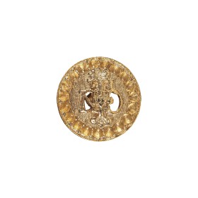 Gold Ornate Crest Metal Shank Back Button – 28L/18mm Gold Ornate Crest Metal Shank Back Button – 28L/18mm