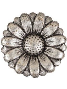 Silver Sunflower Shank Back Metal Button – 48L/30.5mm Silver Sunflower Shank Back Metal Button – 48L/30.5mm