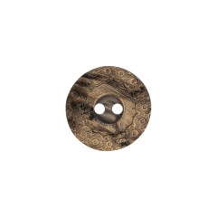 Italian Brown and Tan Wood-Look Lacy Textured Wide Rim 2-Hole Plastic Button – 24L/15mm Italian Brown and Tan Wood-Look Lacy Textured Wide Rim 2-Hole Plastic Button – 24L/15mm