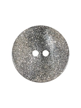 Silver and Black Glitter 2-Hole Button – 36L/23mm Silver and Black Glitter 2-Hole Button – 36L/23mm