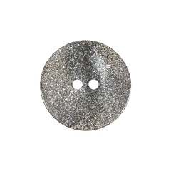 Silver and Black Glitter 2-Hole Button – 36L/23mm Silver and Black Glitter 2-Hole Button – 36L/23mm