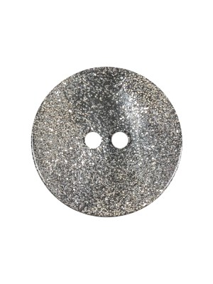 Silver and Black Glitter 2-Hole Button – 36L/23mm Silver and Black Glitter 2-Hole Button – 36L/23mm