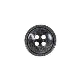 Black and Charcoal Gray Shimmering Swirls 4-Hole Plastic Dish Button – 24L/15mm Black and Charcoal Gray Shimmering Swirls 4-Hole Plastic Dish Button – 24L/15mm