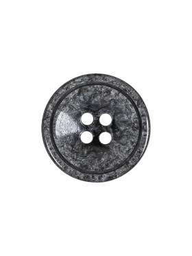 Black and Charcoal Gray Shimmering Swirls 4-Hole Plastic Dish Button – 28L/18mm Black and Charcoal Gray Shimmering Swirls 4-Hole Plastic Dish Button – 28L/18mm