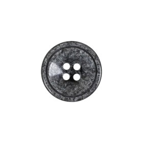 Black and Charcoal Gray Shimmering Swirls 4-Hole Plastic Dish Button – 28L/18mm Black and Charcoal Gray Shimmering Swirls 4-Hole Plastic Dish Button – 28L/18mm