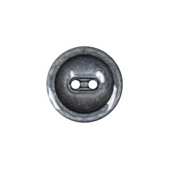 Cool Gray and Black Enamel-Look 2-Hole Plastic Dish Button – 30L/19mm Cool Gray and Black Enamel-Look 2-Hole Plastic Dish Button – 30L/19mm