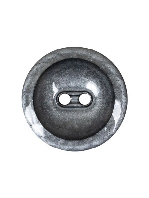 Cool Gray and Black Enamel-Look 2-Hole Plastic Dish Button – 36L/23mm Cool Gray and Black Enamel-Look 2-Hole Plastic Dish Button – 36L/23mm
