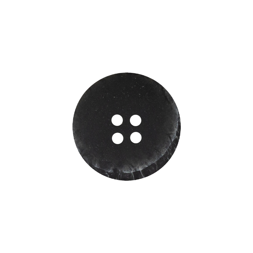 Gray and White Striated 4-Hole Plastic Button – 28L/18mm Gray and White Striated 4-Hole Plastic Button – 28L/18mm