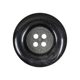 Charcoal Chunky Rolled Rim 4-Hole Plastic Button – 42L/27mm Charcoal Chunky Rolled Rim 4-Hole Plastic Button – 42L/27mm