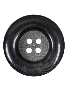 Charcoal Chunky Rolled Rim 4-Hole Plastic Button – 42L/27mm Charcoal Chunky Rolled Rim 4-Hole Plastic Button – 42L/27mm