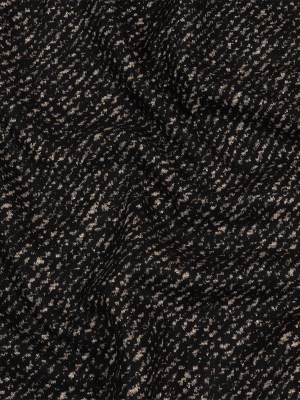 Black and Beige Speckled Diagonal Stripes Fulled Wool Knit Black and Beige Speckled Diagonal Stripes Fulled Wool Knit
