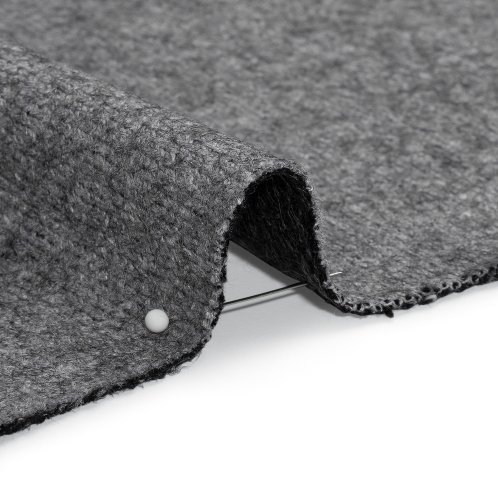 Black and Gray Spotted Gradient Felted Wool Double Knit Panel
