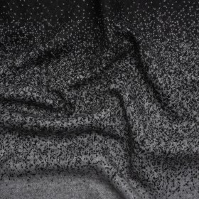 Black and Gray Spotted Gradient Felted Wool Double Knit Panel Black and Gray Spotted Gradient Felted Wool Double Knit Panel