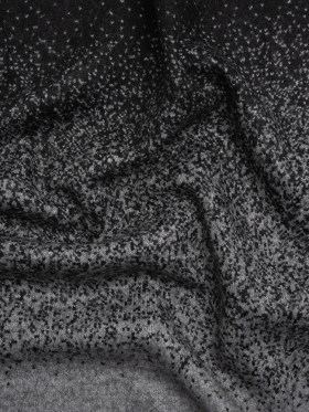 Black and Gray Spotted Gradient Felted Wool Double Knit Panel Black and Gray Spotted Gradient Felted Wool Double Knit Panel