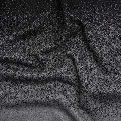 Black and Gray Spotted Gradient Felted Wool Double Knit Panel Black and Gray Spotted Gradient Felted Wool Double Knit Panel