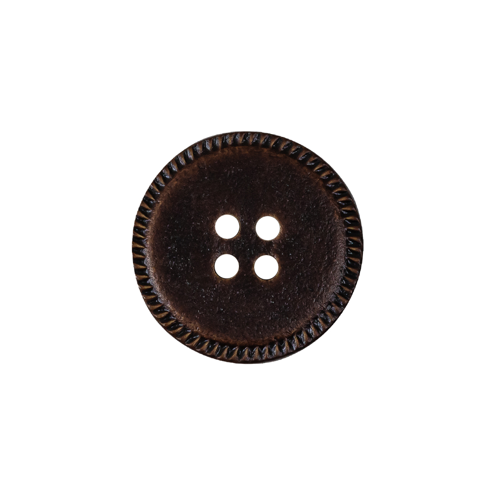 Russet Brown Pie Crust Rim 4-Hole Plastic Button – 32L/20mm Russet Brown Pie Crust Rim 4-Hole Plastic Button – 32L/20mm
