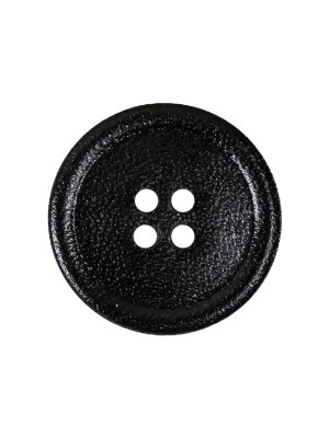 Italian Black Low Convex 4-Hole Leather Button – 36L/23mm Italian Black Low Convex 4-Hole Leather Button – 36L/23mm