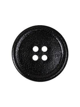 Italian Black Low Convex 4-Hole Leather Button – 36L/23mm Italian Black Low Convex 4-Hole Leather Button – 36L/23mm