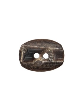 Gray and Brown Wood-Look Oval 2-Hole Plastic Button – 28L/18mm Gray and Brown Wood-Look Oval 2-Hole Plastic Button – 28L/18mm