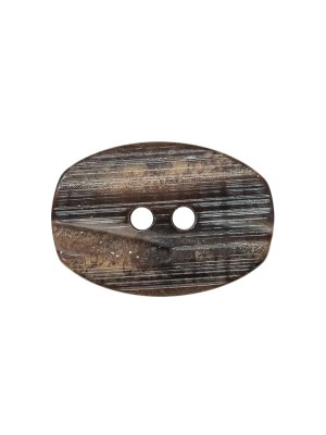 Gray and Brown Wood-Look Oval 2-Hole Plastic Button – 36L/23mm Gray and Brown Wood-Look Oval 2-Hole Plastic Button – 36L/23mm