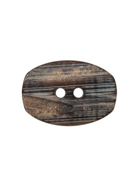 Gray and Brown Wood-Look Oval 2-Hole Plastic Button – 36L/23mm Gray and Brown Wood-Look Oval 2-Hole Plastic Button – 36L/23mm