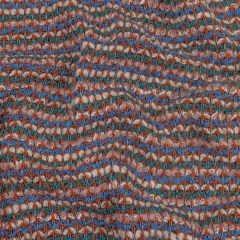 Teal, Blue and Cream Pink Striped Boucle Wool Sweater Knit Teal, Blue and Cream Pink Striped Boucle Wool Sweater Knit