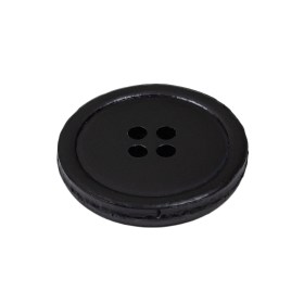 Italian Baritone Blue Low Convex 4-Hole Leather Button – 40L/25.5mm Italian Baritone Blue Low Convex 4-Hole Leather Button – 40L/25.5mm