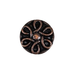 Antique Copper Knotted Floral Metal Shank Back Button – 32L/20mm Antique Copper Knotted Floral Metal Shank Back Button – 32L/20mm