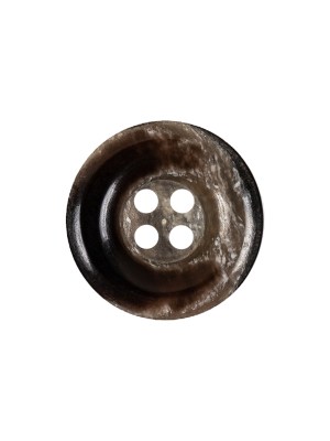 Black and Tan Mottled Rolled Rim 4-Hole Plastic Button – 30L/19mm Black and Tan Mottled Rolled Rim 4-Hole Plastic Button – 30L/19mm