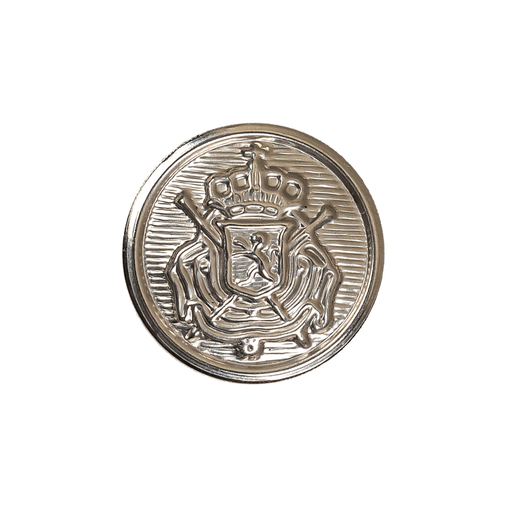 Silver Crest Shank Back Metal Button – 34L/21.5mm Silver Crest Shank Back Metal Button – 34L/21.5mm