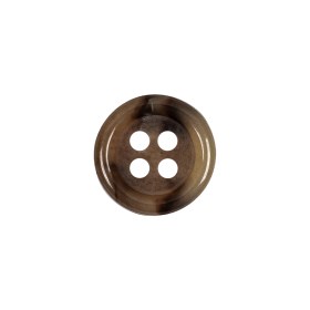 Tan and Brown Mottled Semitransparent 4-Hole Rolled Rim Plastic Button – 24L/15mm Tan and Brown Mottled Semitransparent 4-Hole Rolled Rim Plastic Button – 24L/15mm