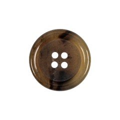 Tan and Brown Mottled Semitransparent 4-Hole Rolled Rim Plastic Button – 34L/21.5mm Tan and Brown Mottled Semitransparent 4-Hole Rolled Rim Plastic Button – 34L/21.5mm