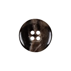 Dark Brown and Almond Mottled Semitransparent 4-Hole Rolled Rim Plastic Button – 32L/20mm Dark Brown and Almond Mottled Semitransparent 4-Hole Rolled Rim Plastic Button – 32L/20mm