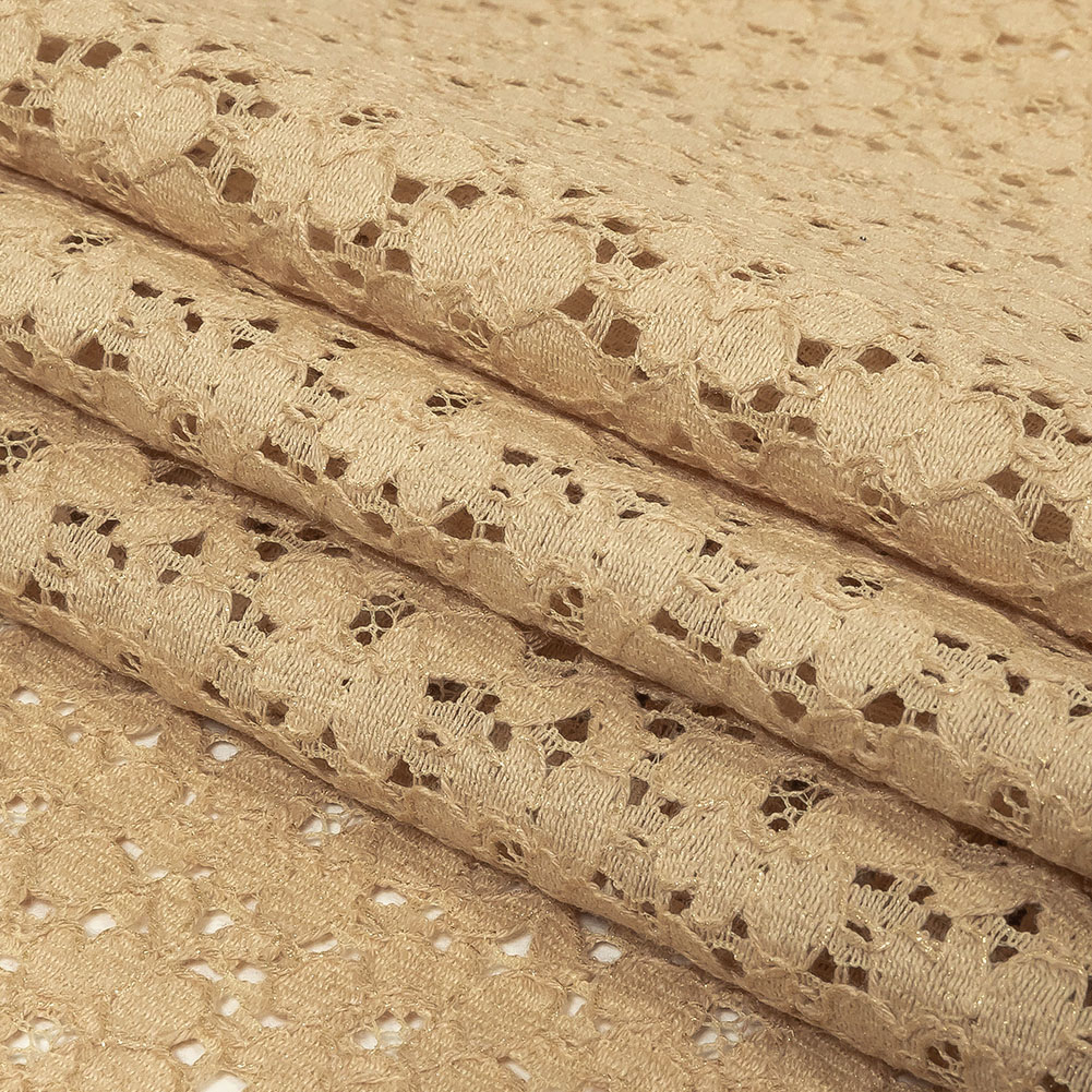 Metallic Gold and Beige Floral Corded Lace Metallic Gold and Beige Floral Corded Lace