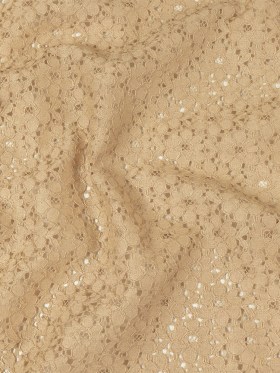 Metallic Gold and Beige Floral Corded Lace Metallic Gold and Beige Floral Corded Lace