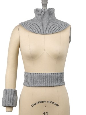 Alta Silver Gray Chunky 2×2 Rib Knit Sweater Trim Bundle – 3pc Alta Silver Gray Chunky 2×2 Rib Knit Sweater Trim Bundle – 3pc