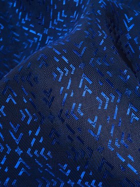 Cobalt and Navy Bi-Color Diamonds Jacquard Lining Cobalt and Navy Bi-Color Diamonds Jacquard Lining