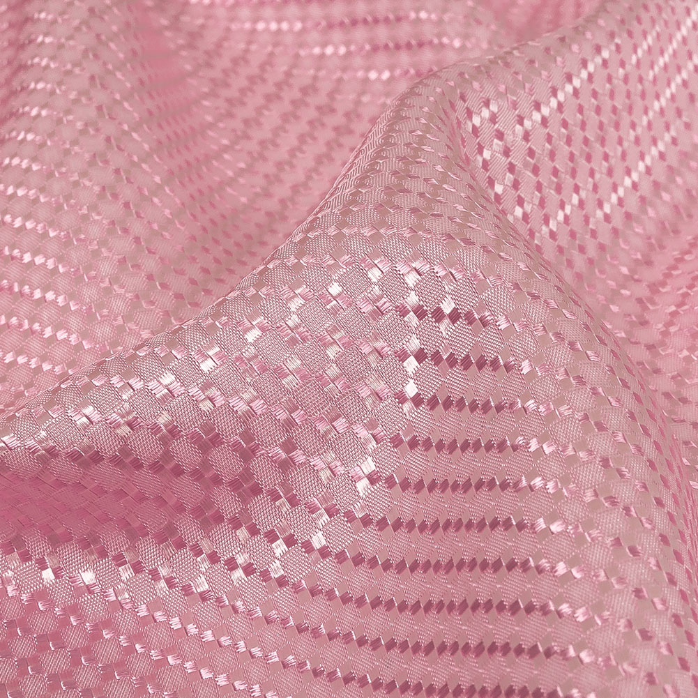 Baby Pink Mini Squares Jacquard Lining